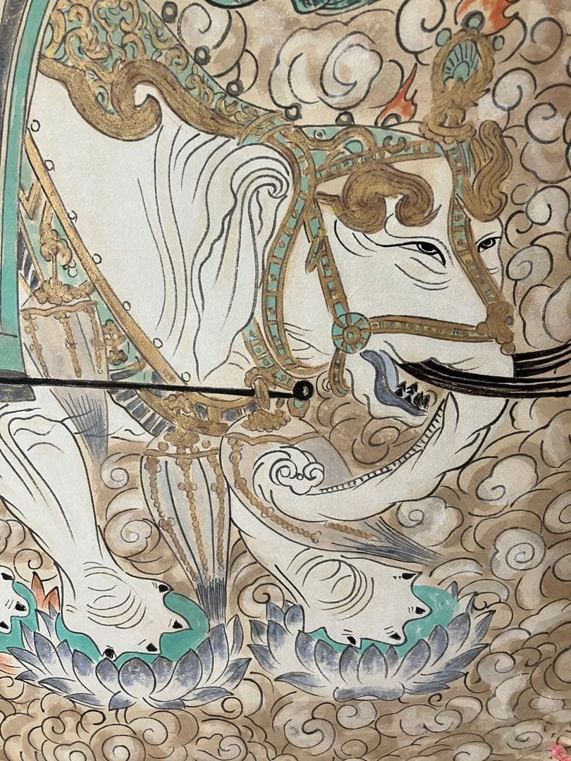 中国　敦煌莫高窟　壁画模写　模写（　薫峰画伯　）額縁なし