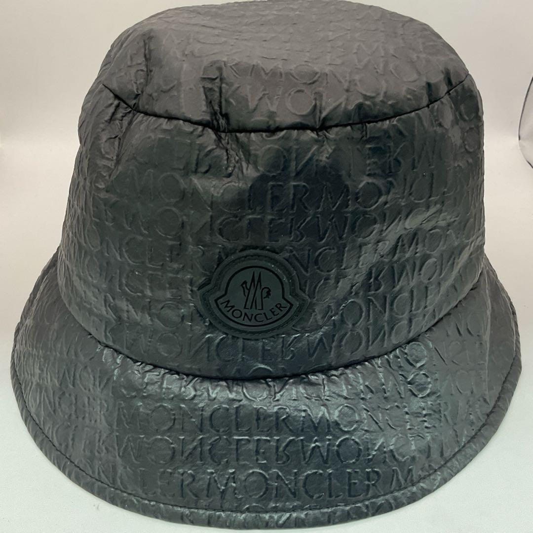 【美品】モンクレール　24SS BUCKET HAT バケハ　総柄　リバーシブル