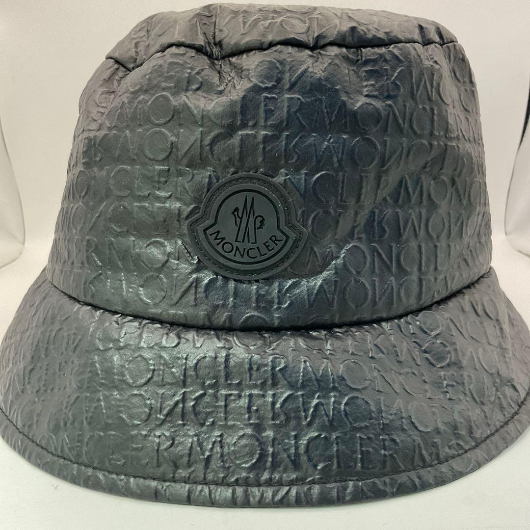 【美品】モンクレール　24SS BUCKET HAT バケハ　総柄　リバーシブル