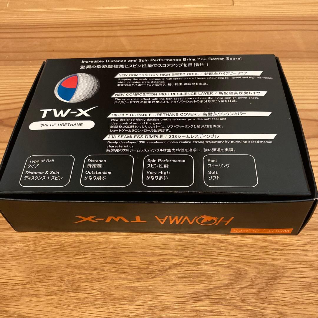 ホンマ　TW-X ツアーワールド ホワイト　5ダース　ゴルフボール
