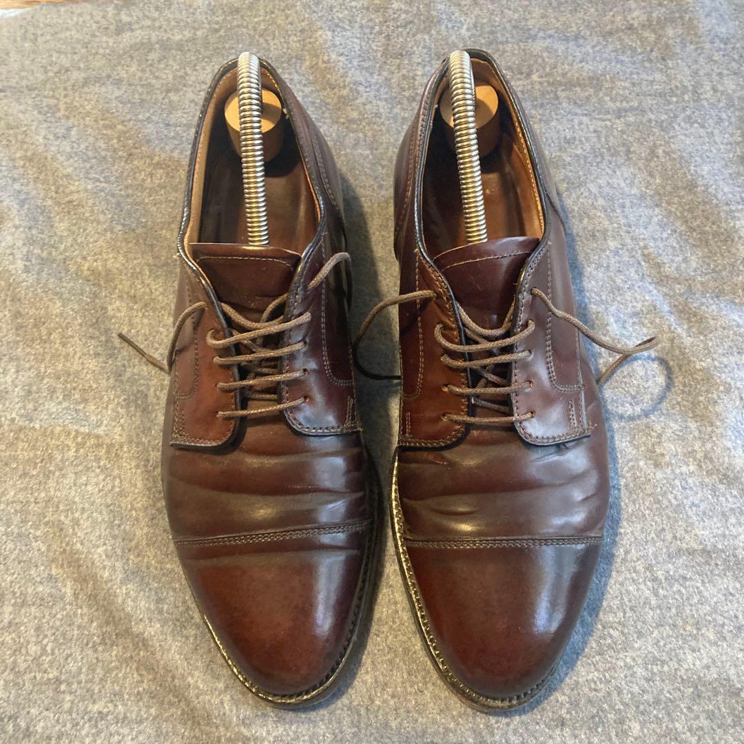 オールデンコードバンダークブラウン レザー ドレスシューズ