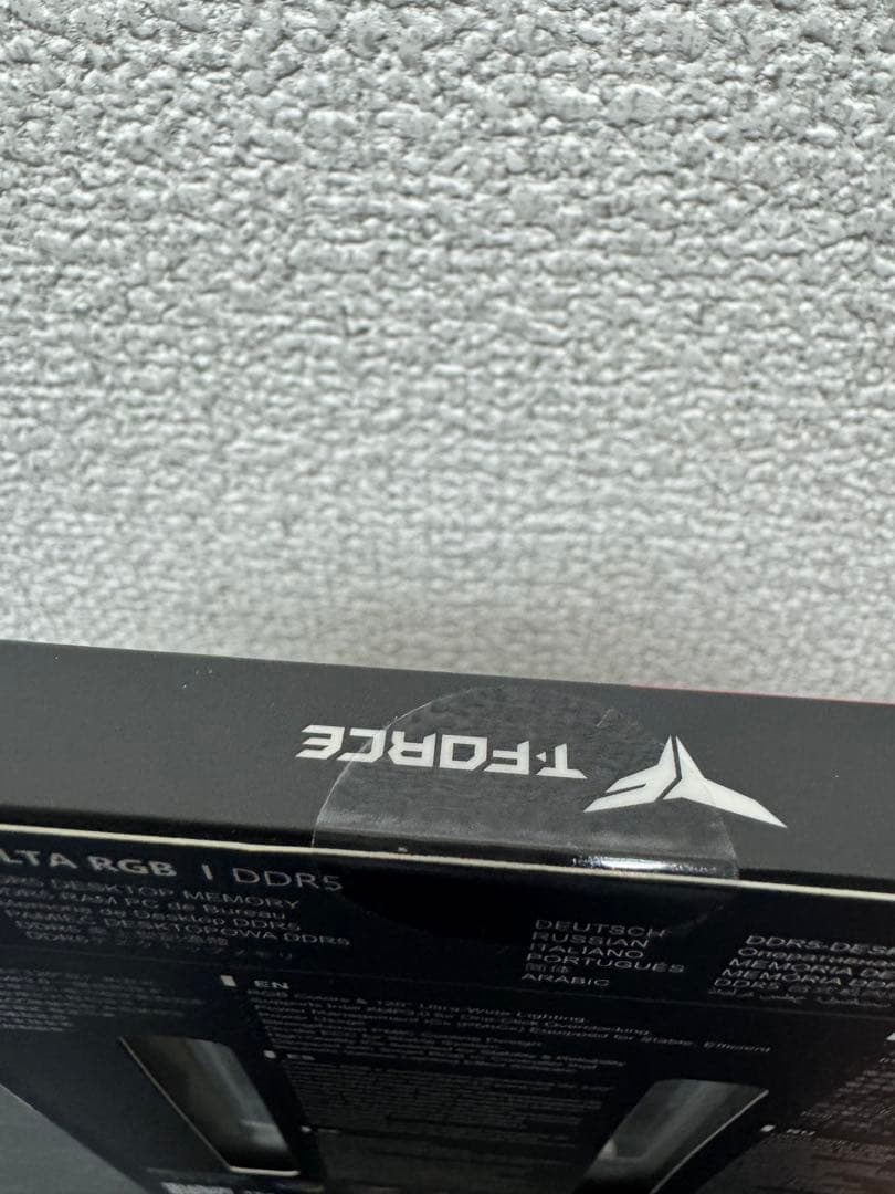 新品未開封T-FORCE DELTA DDR5 32GB 6000 Mhz