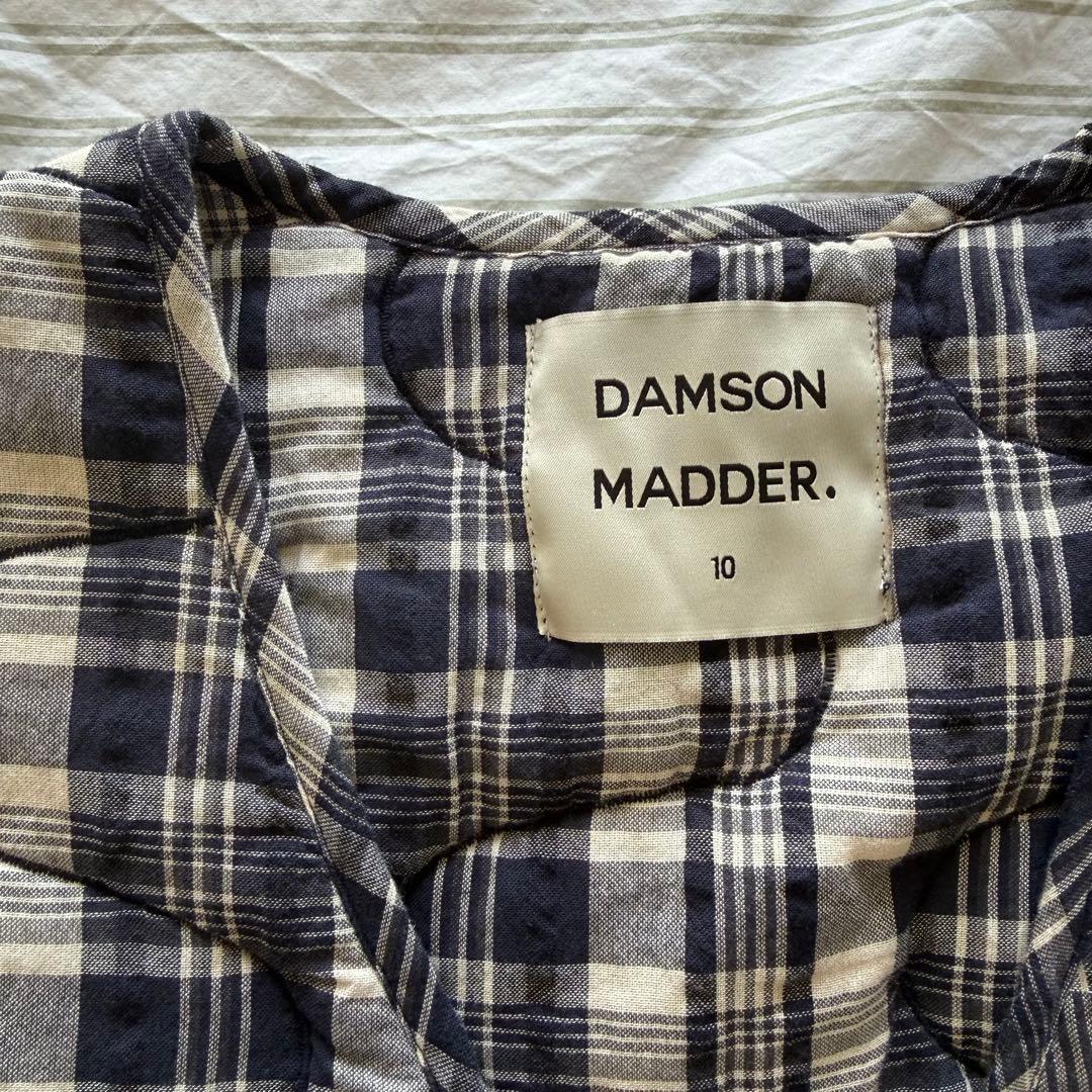 DAMSON MADDER チェック柄キルティングベスト 10号