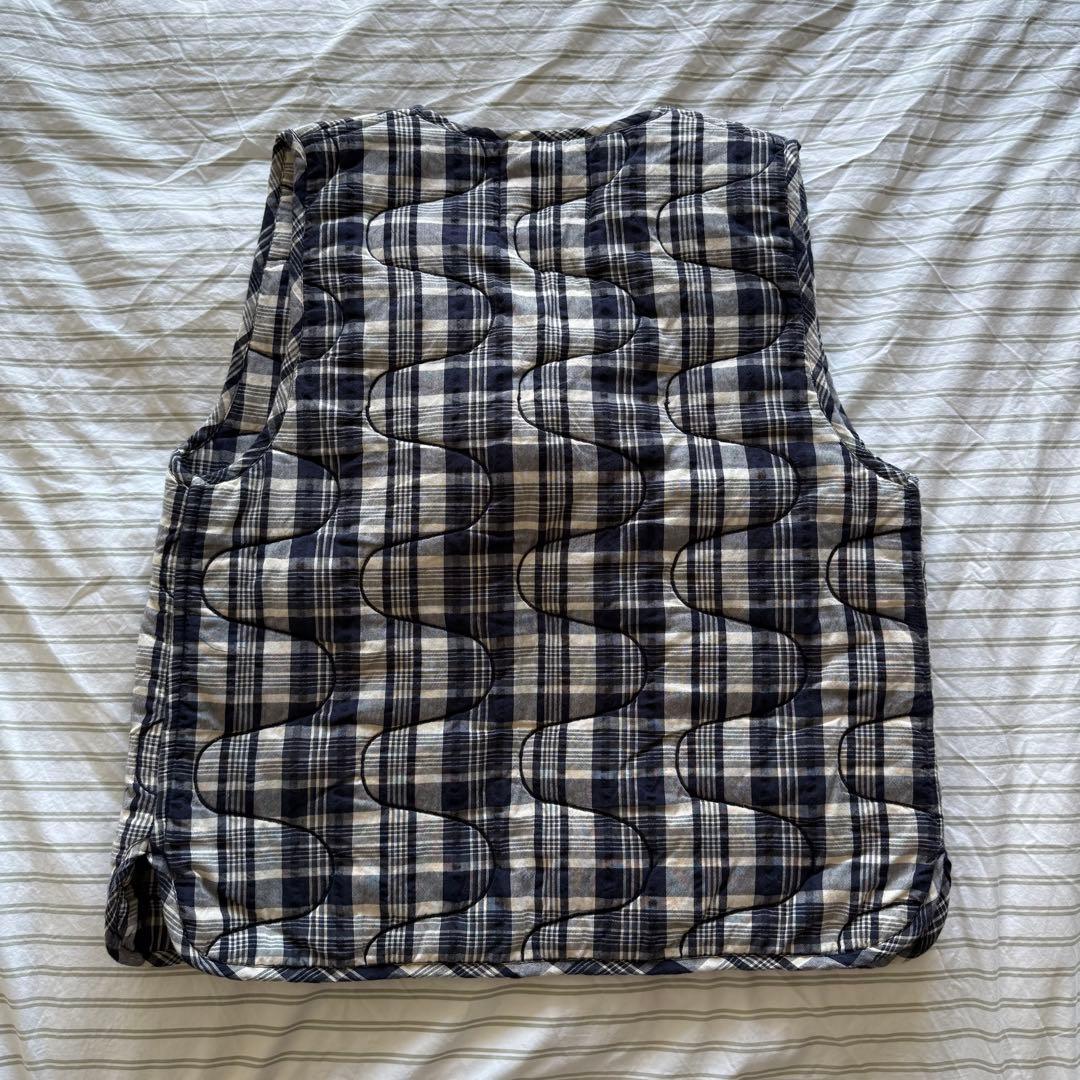 DAMSON MADDER チェック柄キルティングベスト 10号