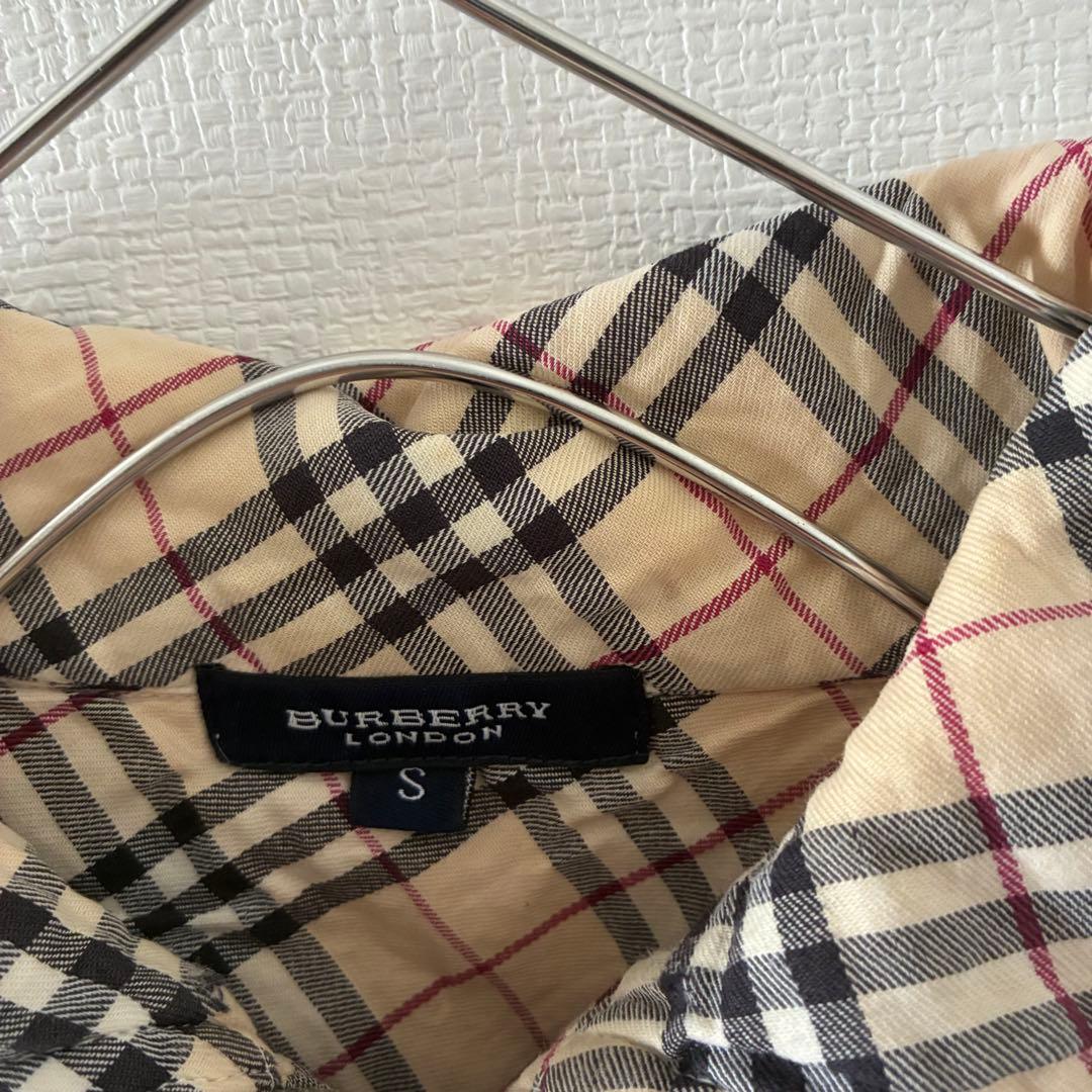 90sBurberryバーバリーハーフジップスウェットトレーナーノバチェックsm