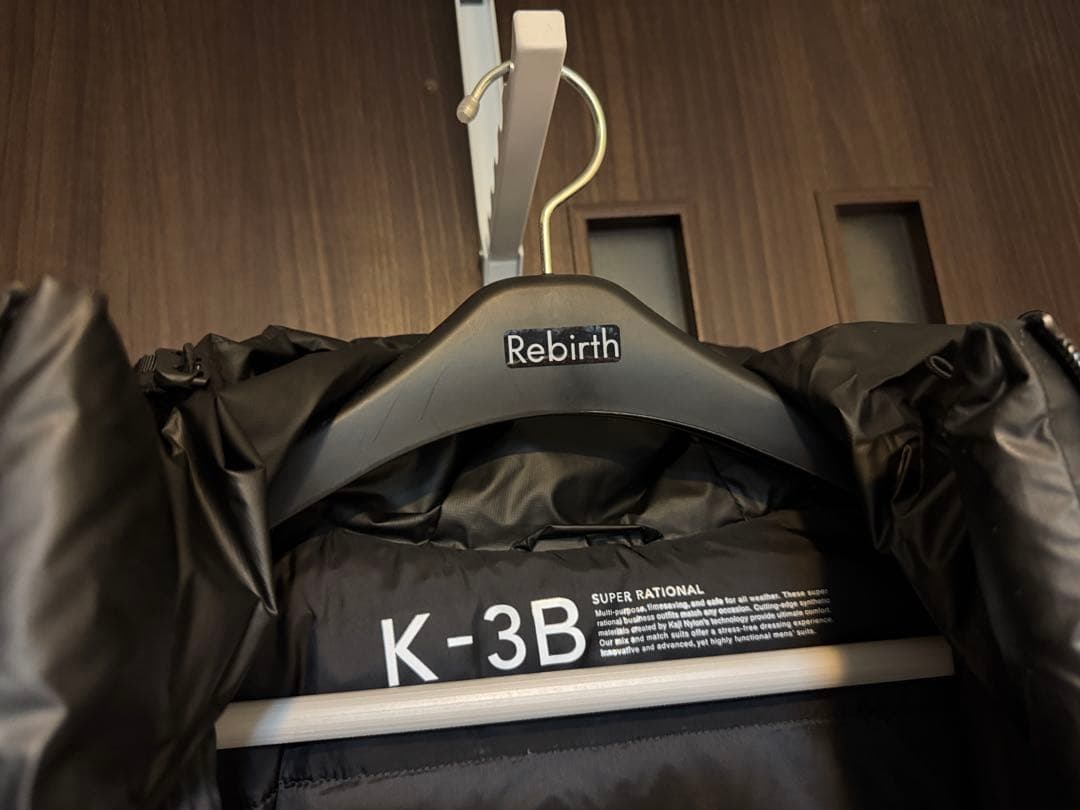 K-3B プレミアム ダウン ジャケット 黒 L-XL