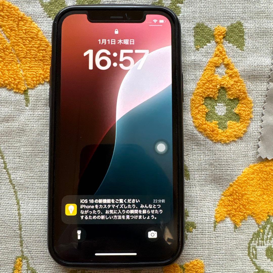 iphone12 黒 64GB バッテリー85%