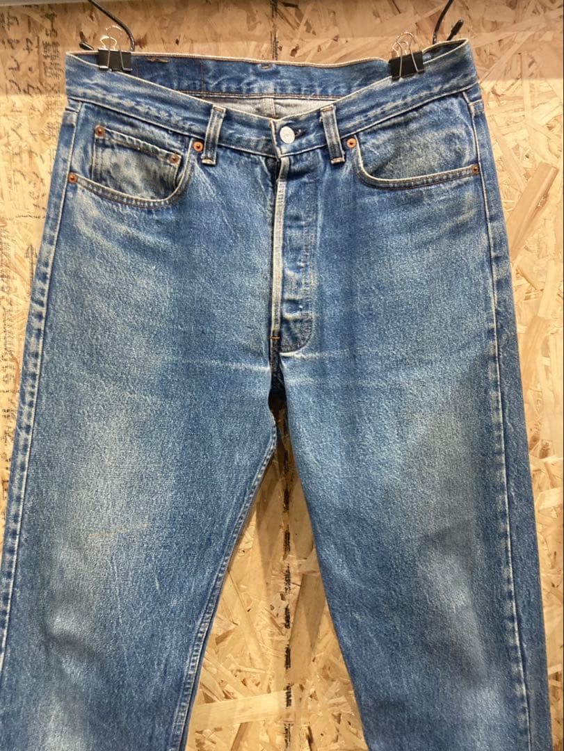 80's USA製 levi's 501 赤耳移行期 金脇割W34L34
