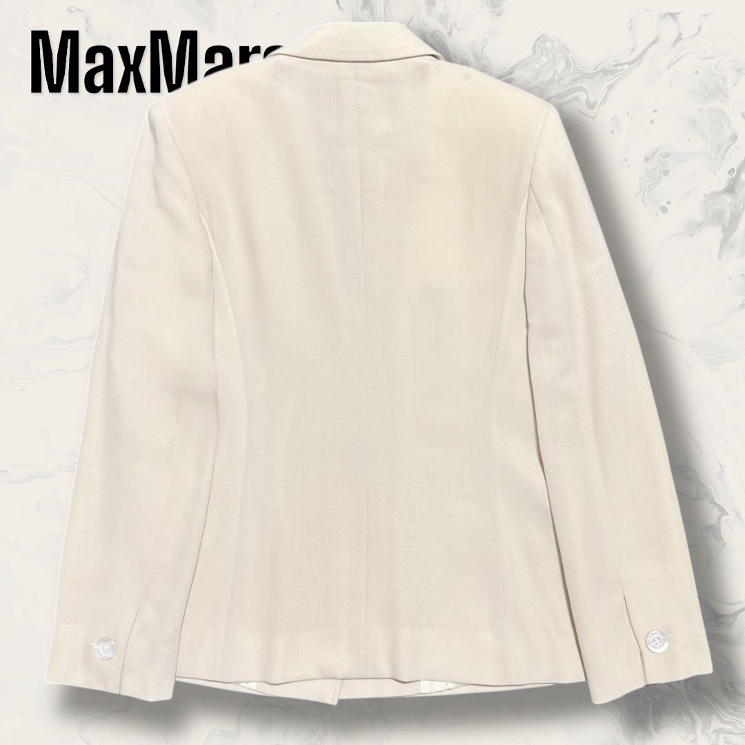 【未使用】 MaxMara テーラード ジャケット アイボリー ブレザー