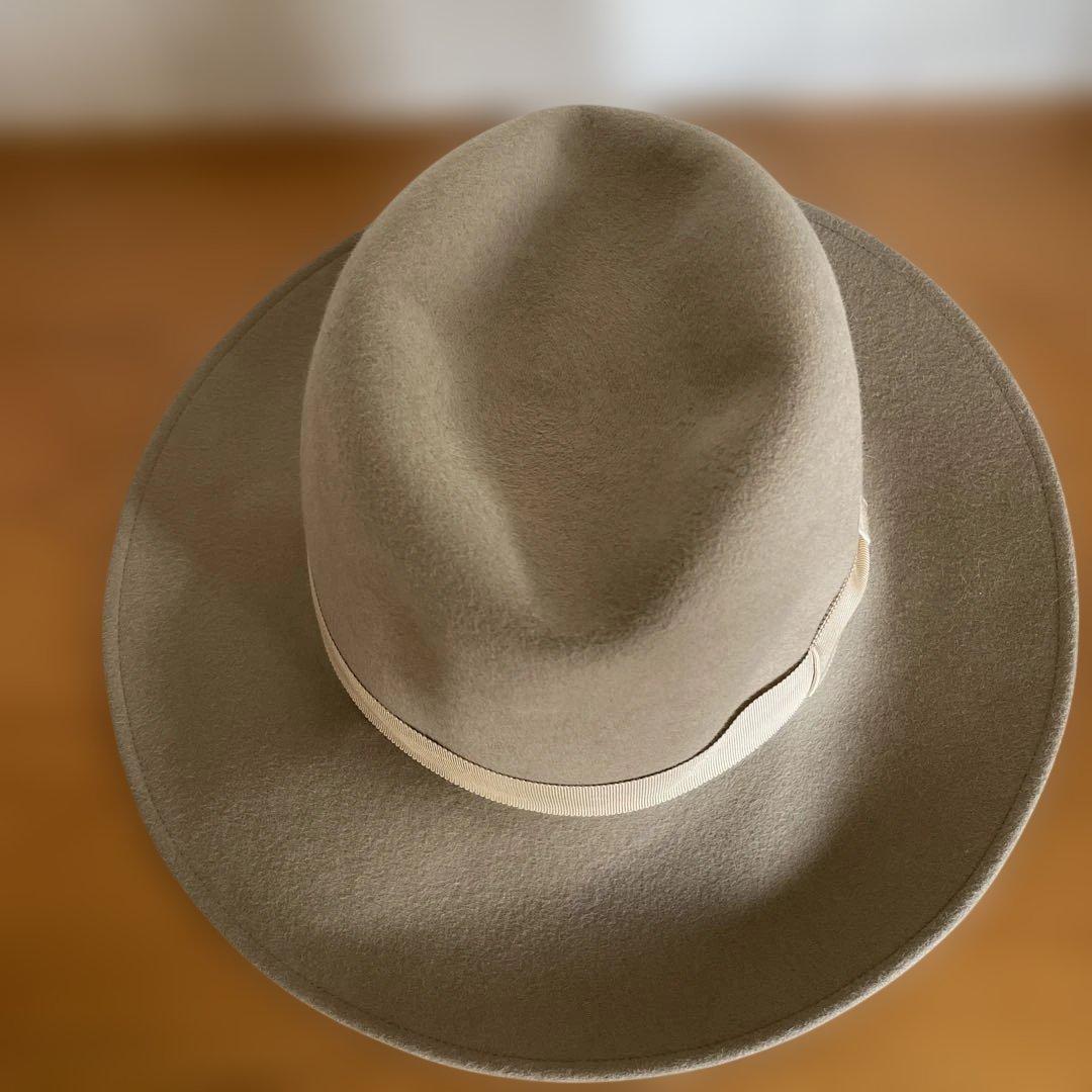 ベージュ ウールフェルトハット　キジマタカユキ　サイズ3