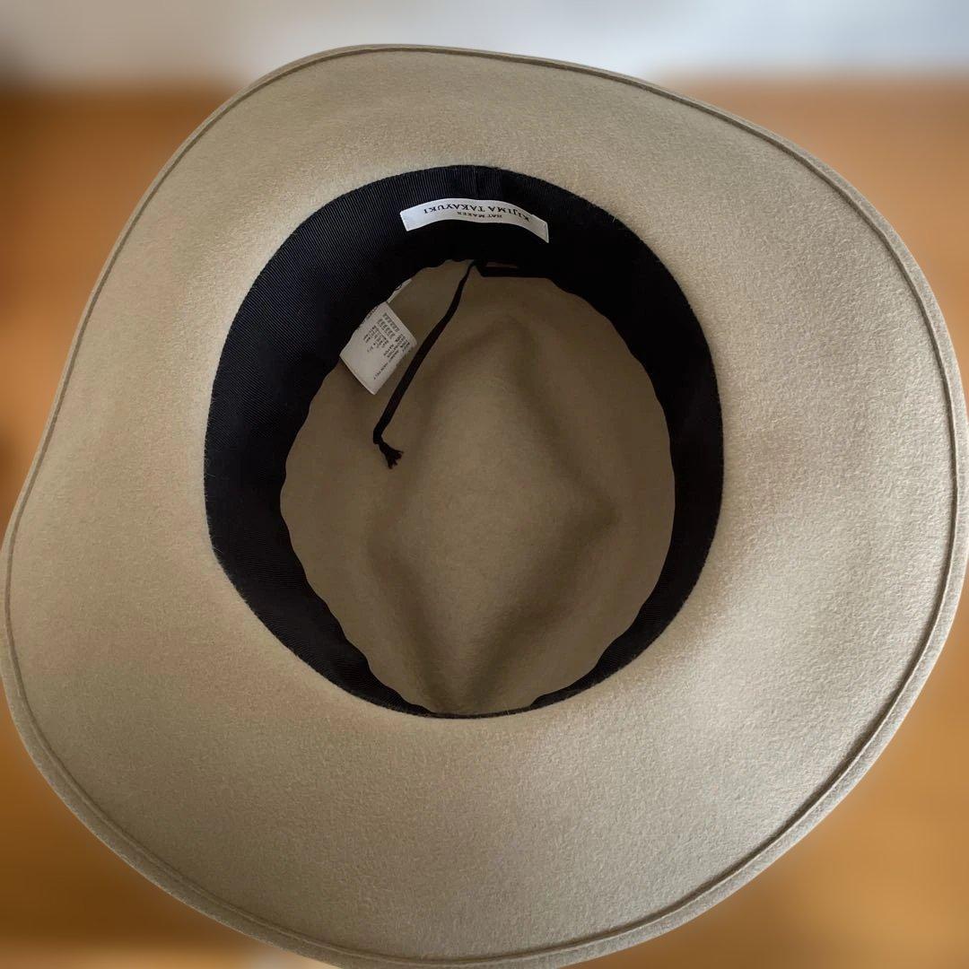 ベージュ ウールフェルトハット　キジマタカユキ　サイズ3