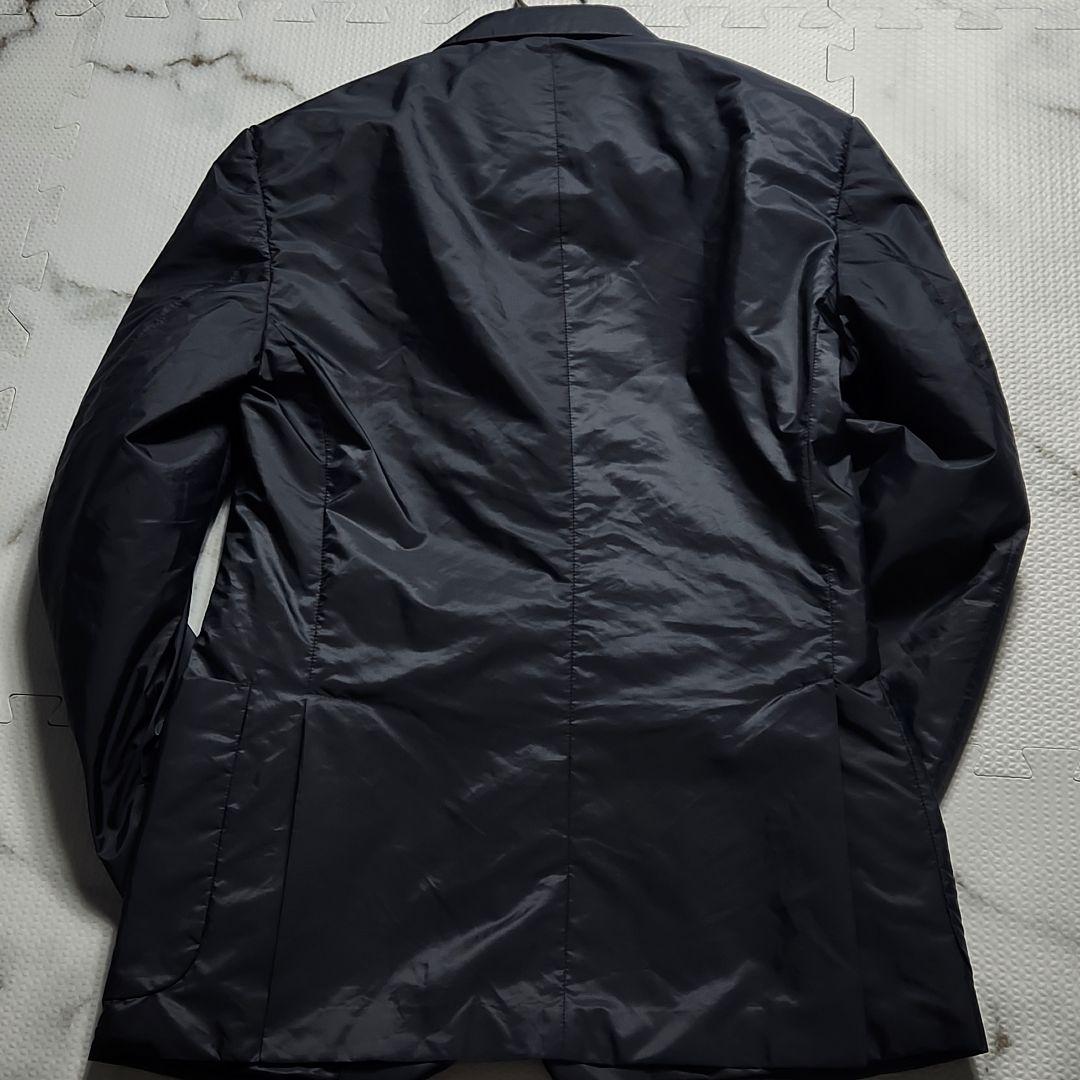 プラダ 現行タグ テーラードジャケット ナイロン ネイビー