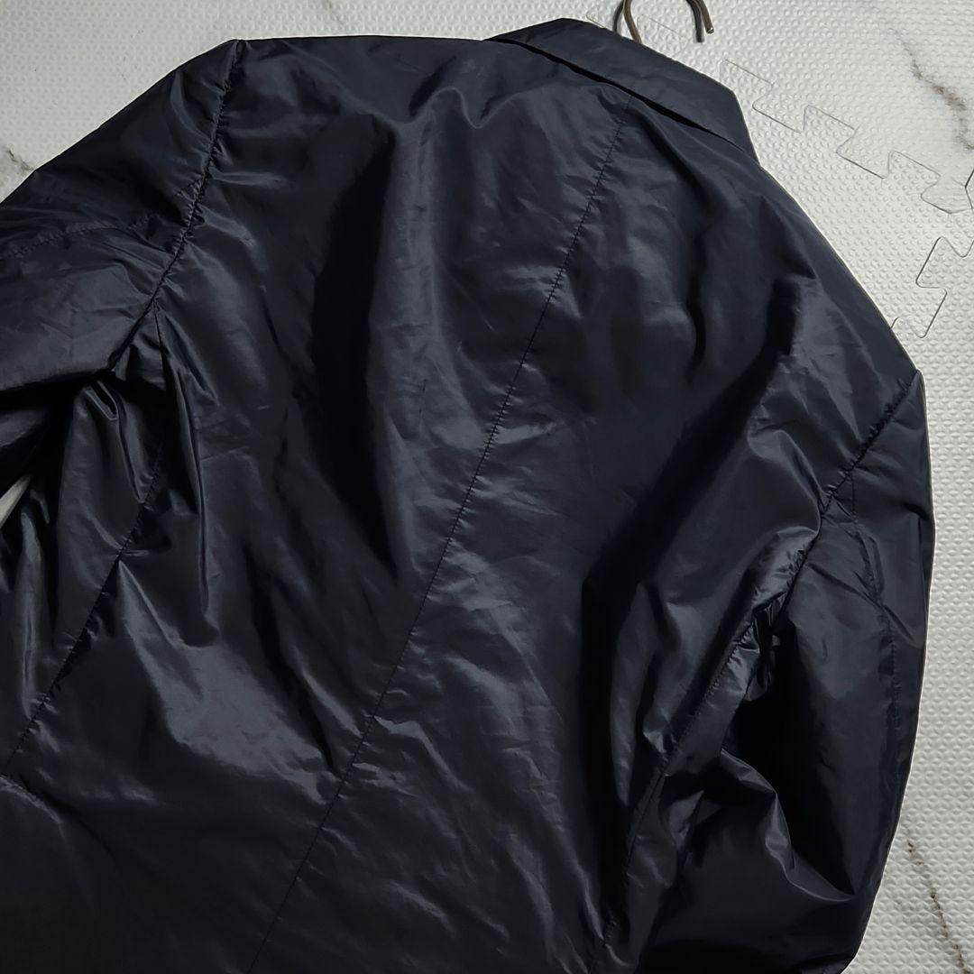 プラダ 現行タグ テーラードジャケット ナイロン ネイビー