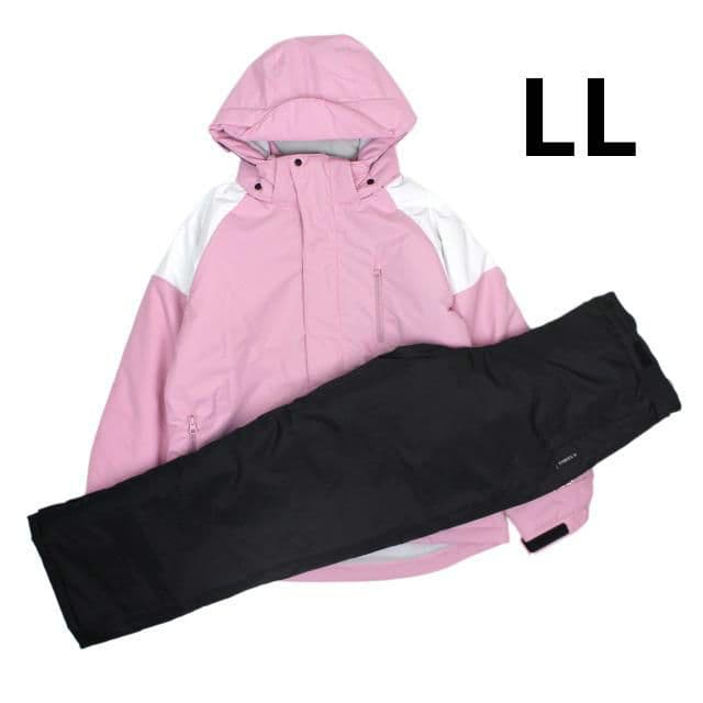 スキーウェア レディース 上下セット 耐水圧5000mm 撥水加工 ピンク LL