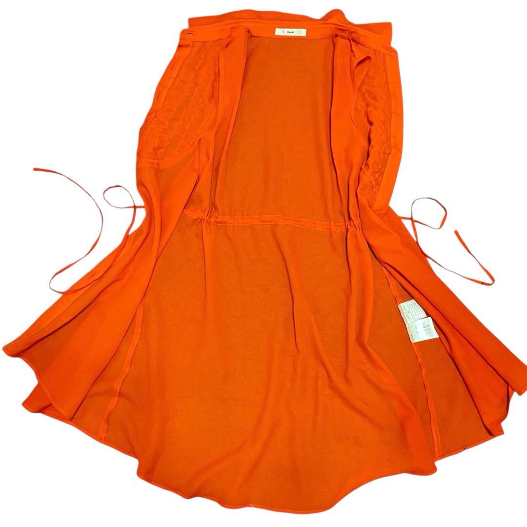 キャサリン様　美品ルネ Rene チュニックワンピース フリル パールボタン34