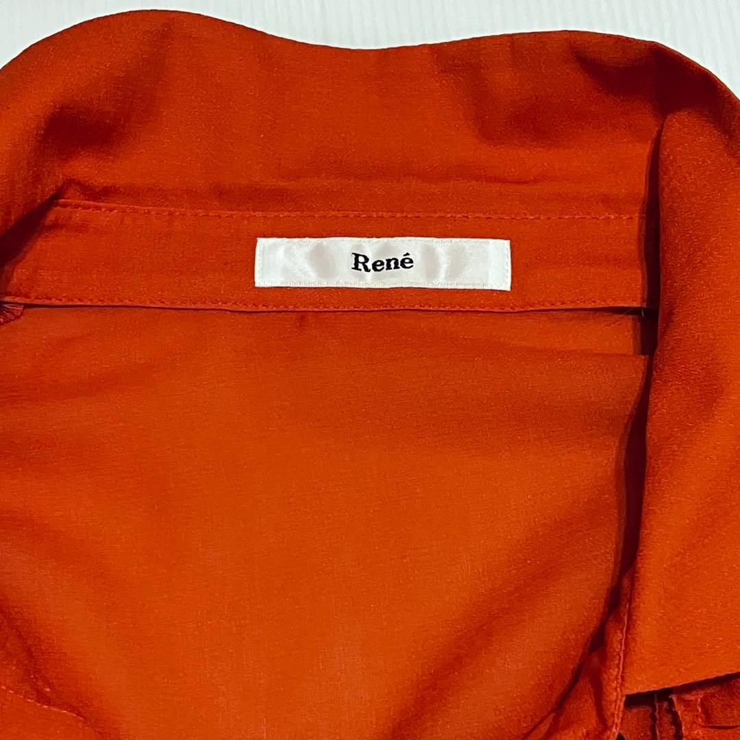 キャサリン様　美品ルネ Rene チュニックワンピース フリル パールボタン34