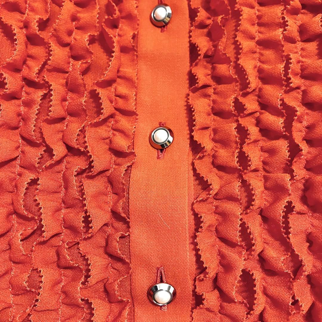 キャサリン様　美品ルネ Rene チュニックワンピース フリル パールボタン34