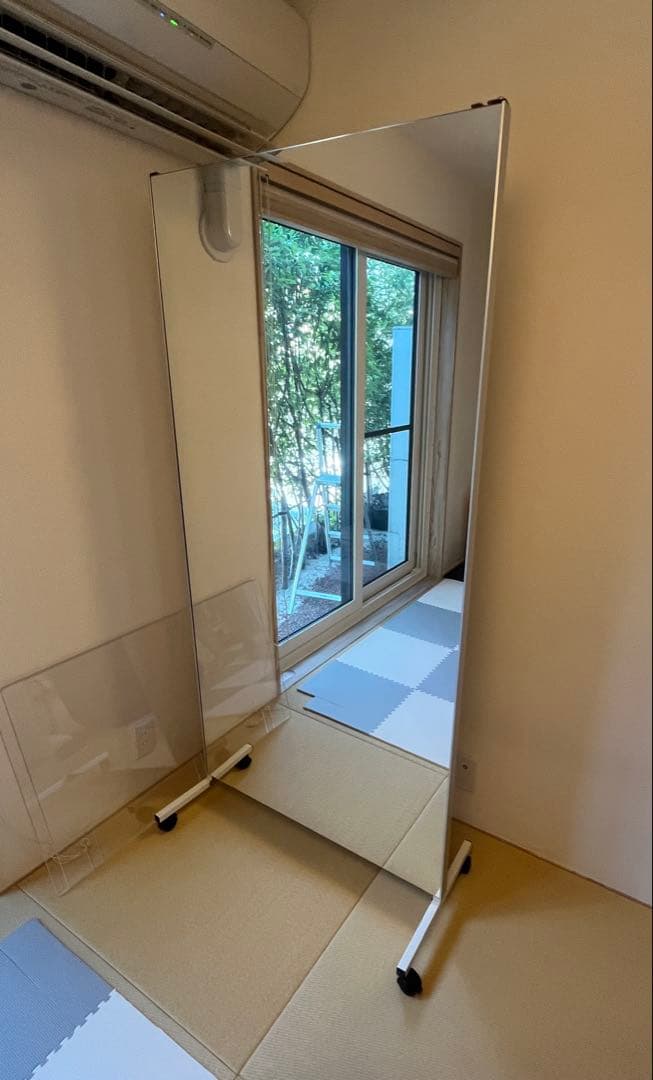 全身鏡　ダンスミラー　幅860 高さ1800 キャスター　大型ミラー