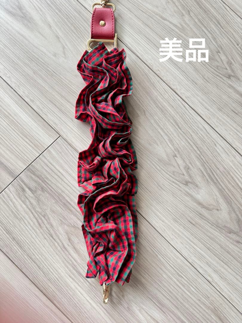 Bibiy.×familiarコラボ ハンドストラップ　赤チェック