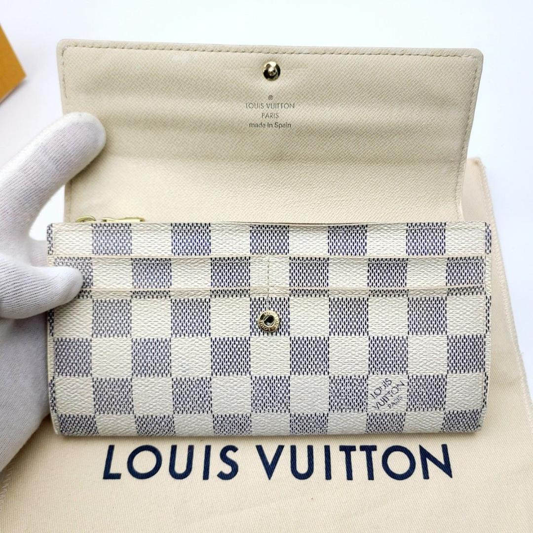 ルイヴィトン ダミエアズール 長財布 ポルトフォイユ サラ N61735