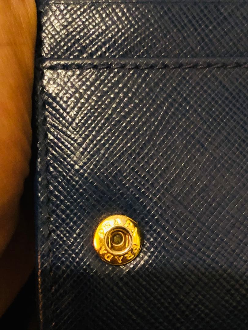 PRADA ネイビー 長財布 ケース付き
