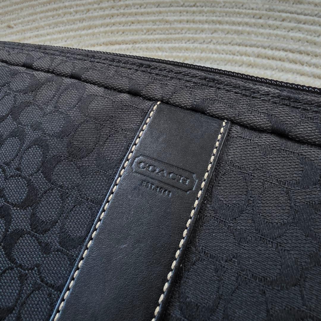 【希少モデル】COACH 黒 ナイロン ノートPCケース