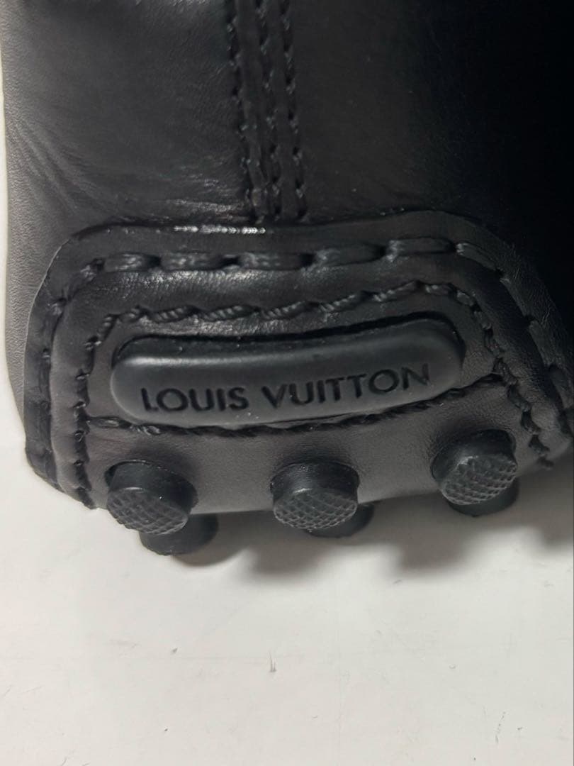 ルイヴィトン　パンプス　LVロゴ　ゴールド　レザー　黒　37 1/2