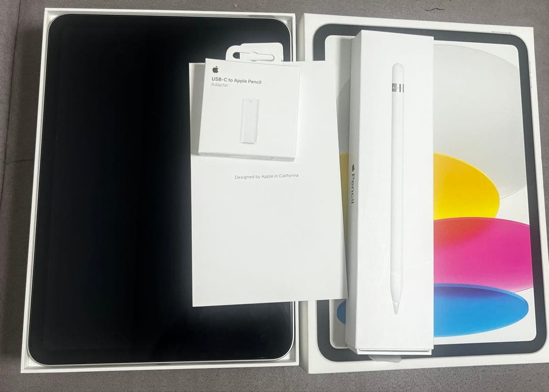 iPad第10世代 64GB SIMフリーApple Pencil、ケース、箱付