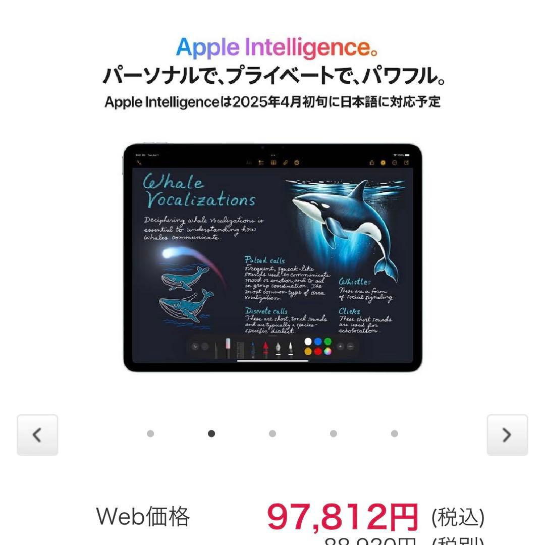 iPad Air(M3)11インチ 128GB Wi-Fiモデル　スペースグレー