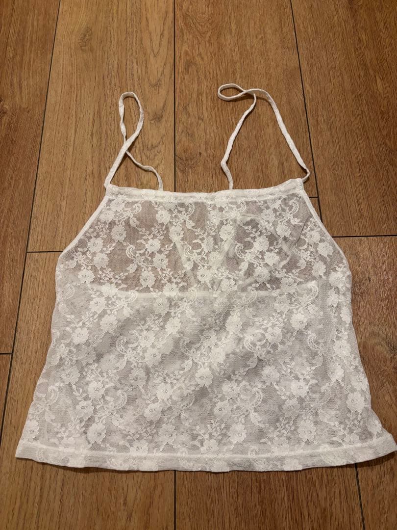 DRAW Lace 2way Tops 白