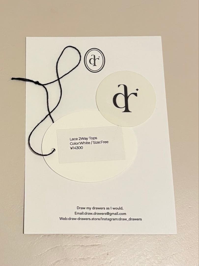 DRAW Lace 2way Tops 白