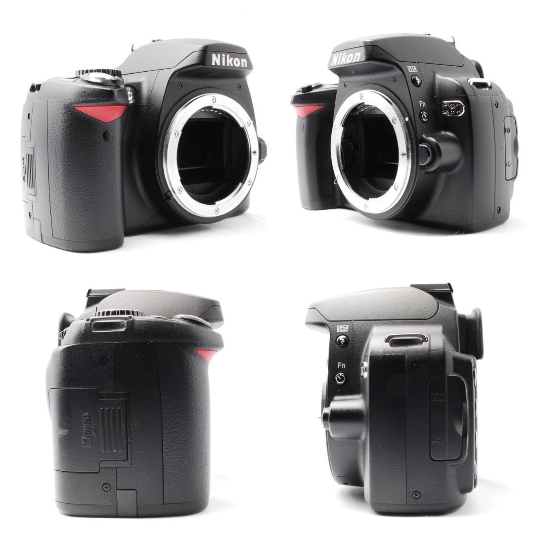 Nikon D60✨一眼レフカメラ✨入門機✨手ぶれ補正付Wレンズ✨小型＆軽量