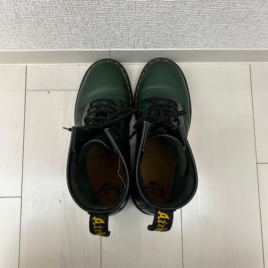 ドクターマーチン 8ホール ブーツ グリーン