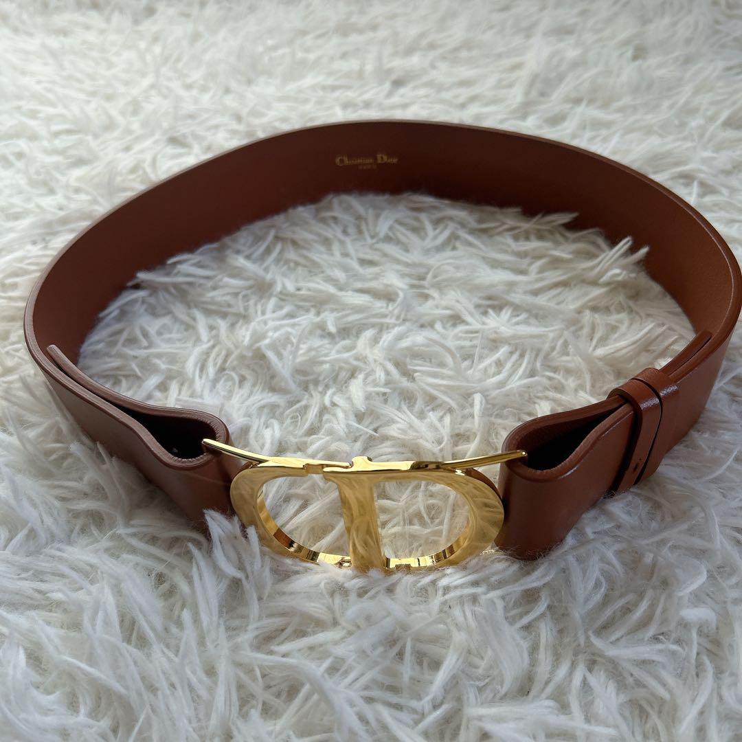 近年　極美品★クリスチャンディオール　ベルト　CD ロゴ　ゴールド金具