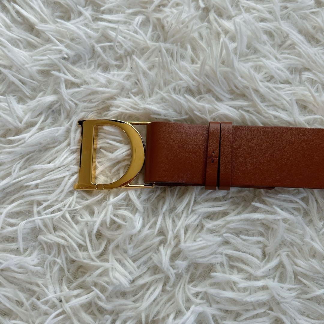近年　極美品★クリスチャンディオール　ベルト　CD ロゴ　ゴールド金具
