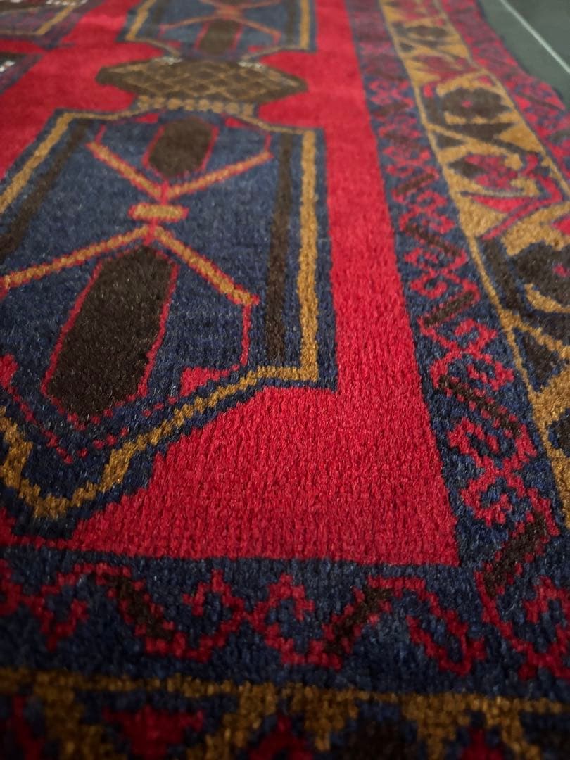 ビンテージラグ　伝統的　ウールラグ　アフガニスタン