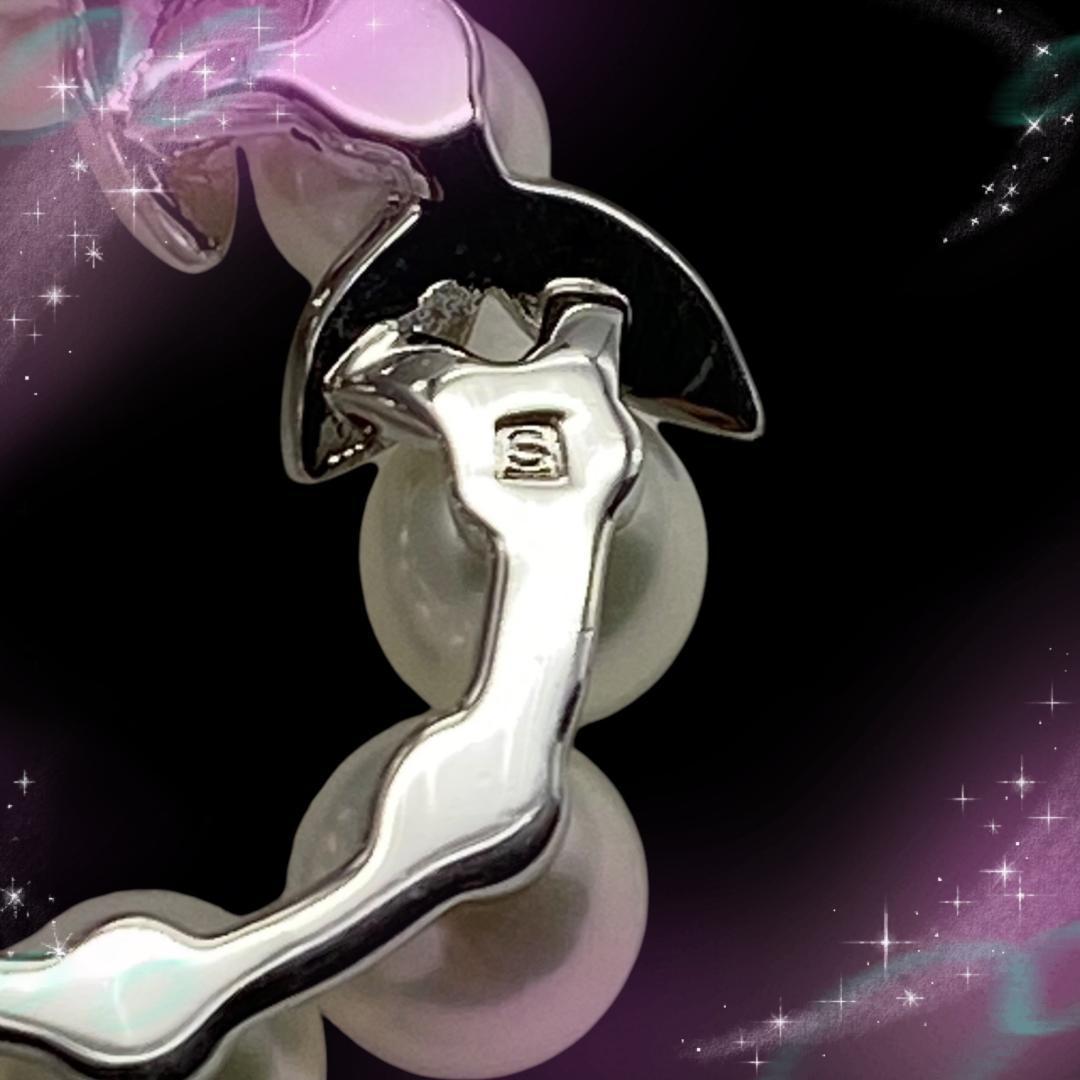 《超美品》ミキモト　ネックレス　パール　リース　サークル　SV925