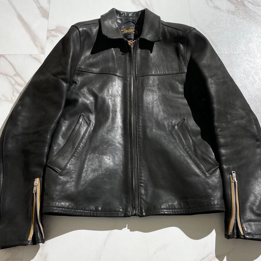 入手困難✨ ロストコントロール レザージャケット 羊革 チェック柄 ブラック