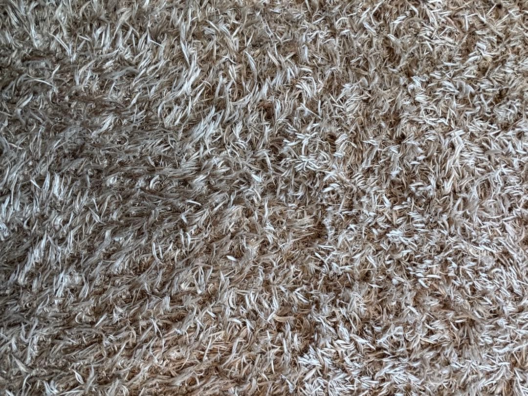 モデルルーム展示品 シャギーラグ 180×210cm 北欧 グレーベージュ