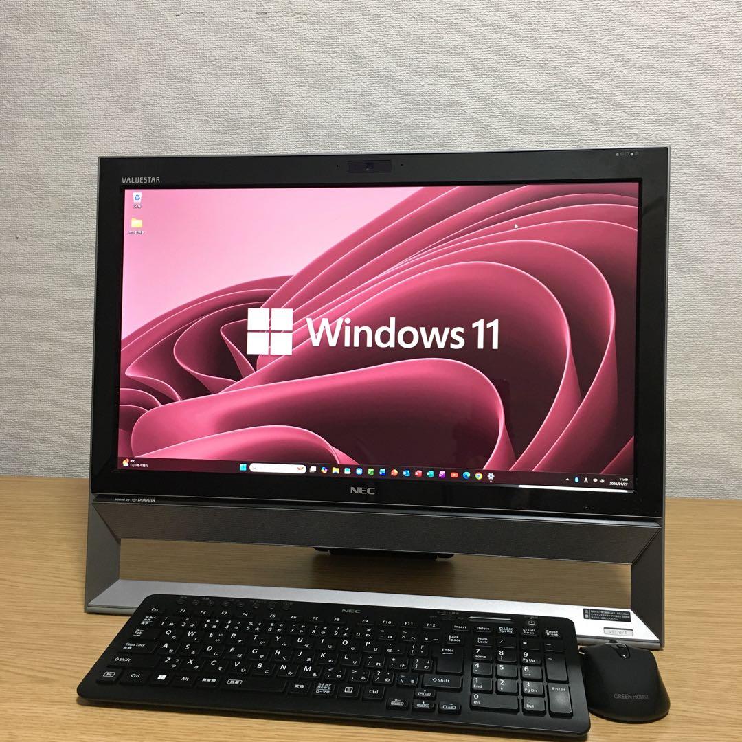 NEC VALUESTAR Win11 地デジ 一体型 SSD デスクトップPC