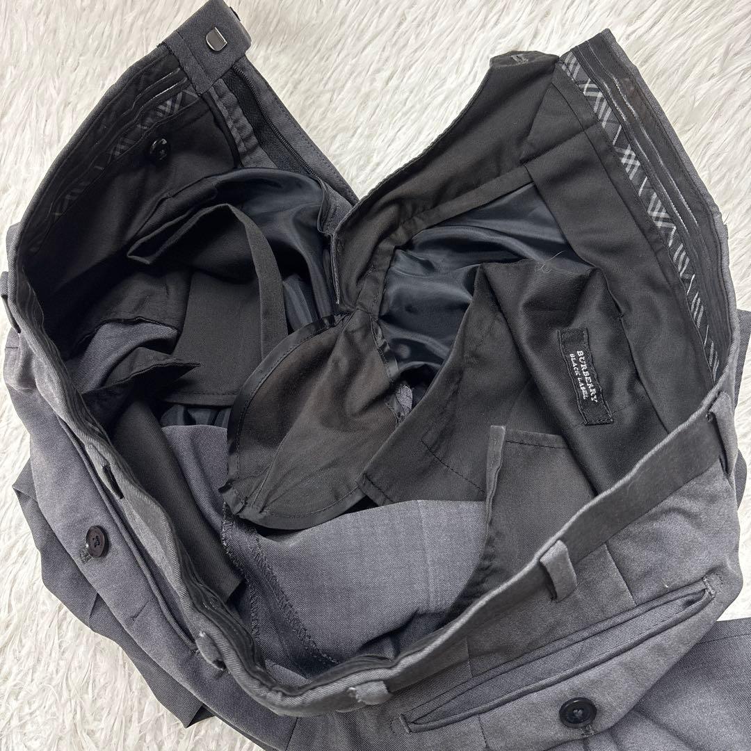 バーバリーブラックレーベル スリーピース スーツ 背抜き シルク