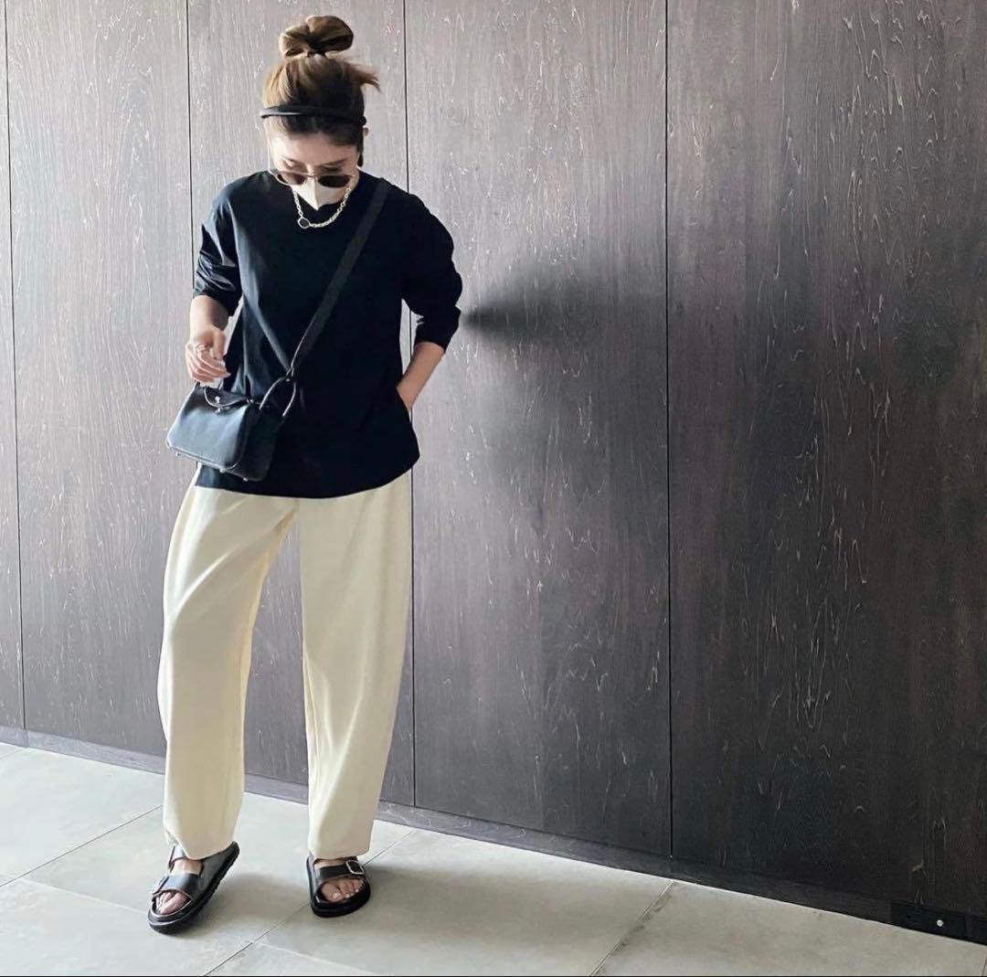 LOHEN ローヘン カーブスリーブロングTシャツ ブラック