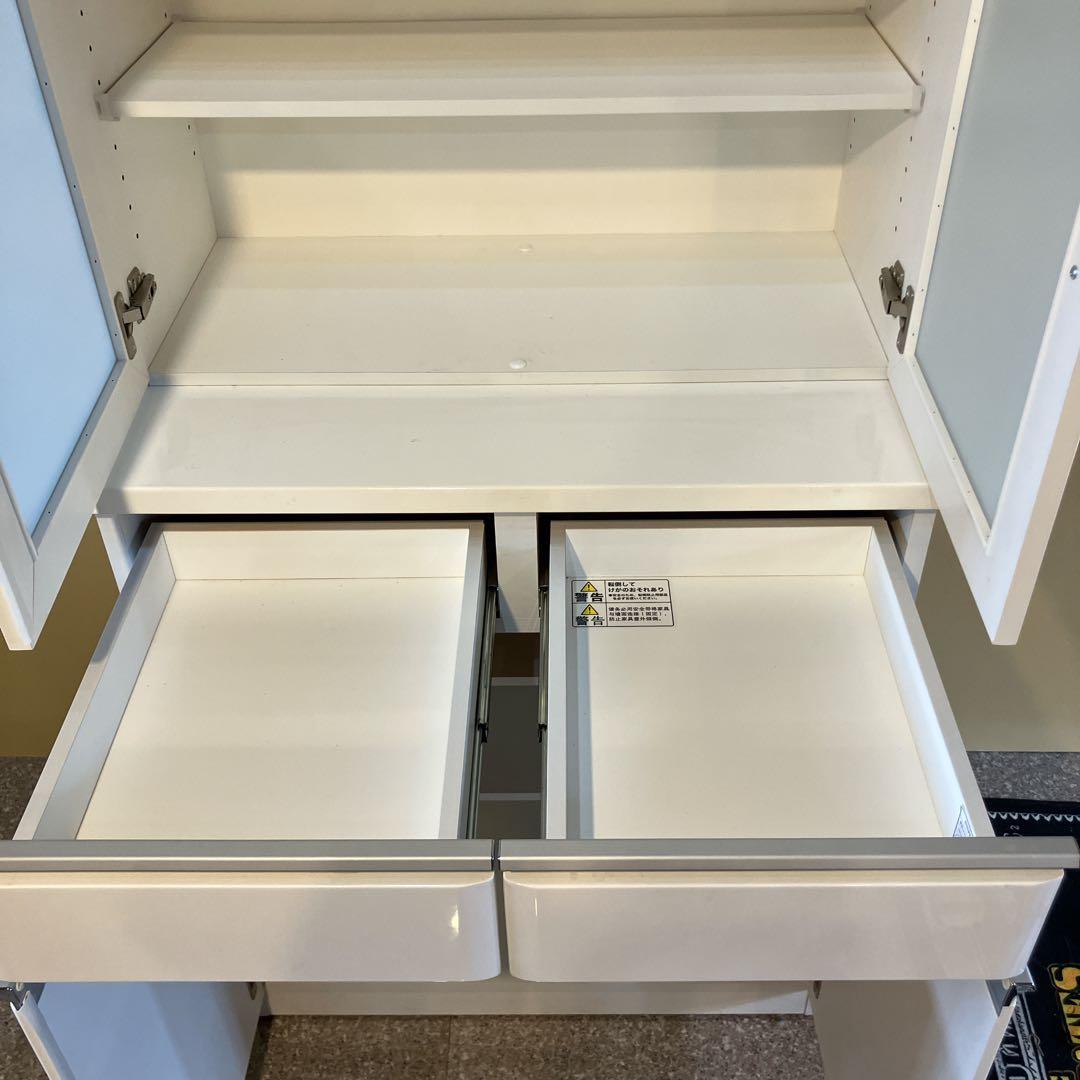 送料込み❗️ニトリ　キッチンボード　食器棚　キッチン収納　幅80cm 棚高さ調整可