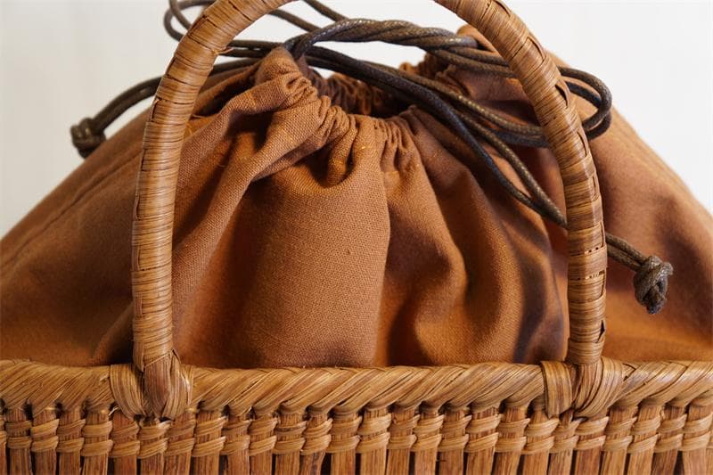 山葡萄 籠 かごバッグ カゴ 網代編み 中布と内ポケット付き　匠の技 手編み