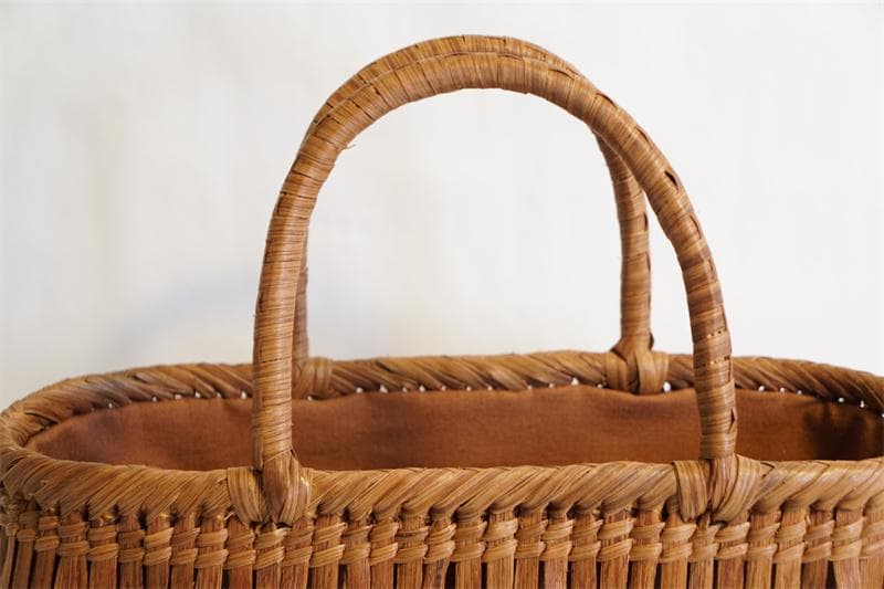 山葡萄 籠 かごバッグ カゴ 網代編み 中布と内ポケット付き　匠の技 手編み