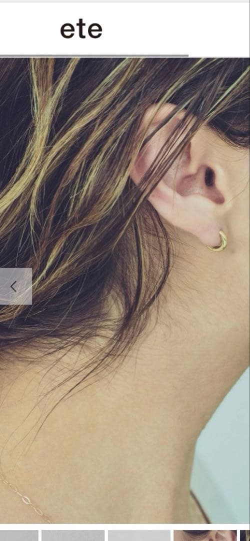 ete フープピアス　18k 【片耳】