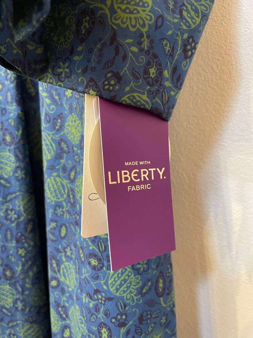 リバティワンピース M 青・緑