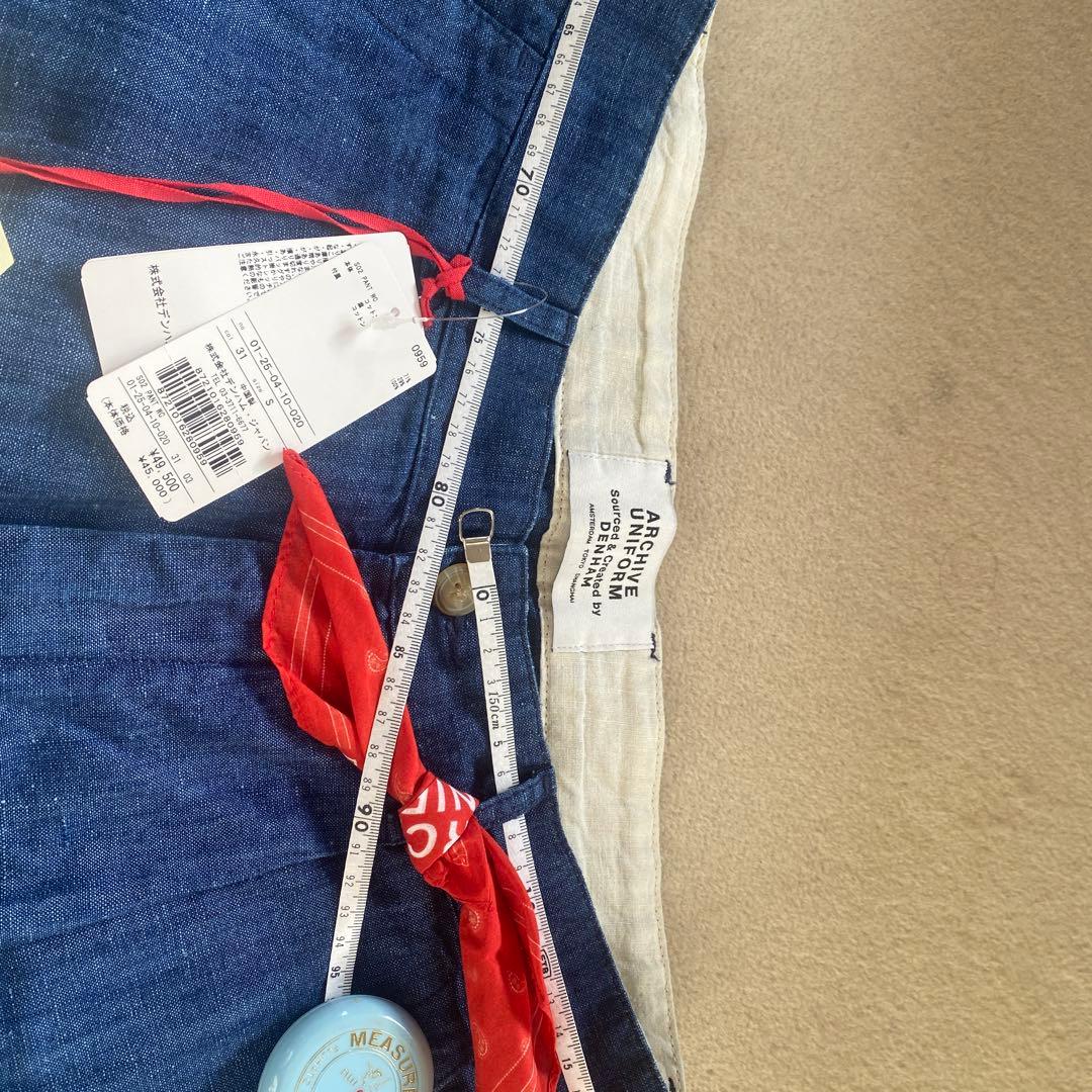 デンハムメンズデニム生地ゆったりパンツ