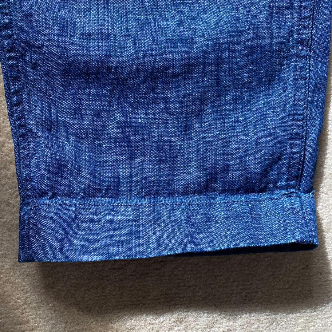 デンハムメンズデニム生地ゆったりパンツ