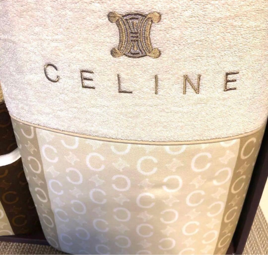 CELINE 掛け布団セット ベージュ　ブラウン　ペア　合繊肌掛けふとん